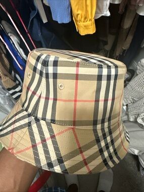 Classic Beige Plaid Bucket Hat
